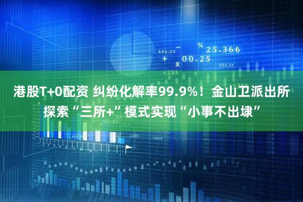 港股T+0配资 纠纷化解率99.9%！金山卫派出所探索“三所+”模式实现“小事不出埭”